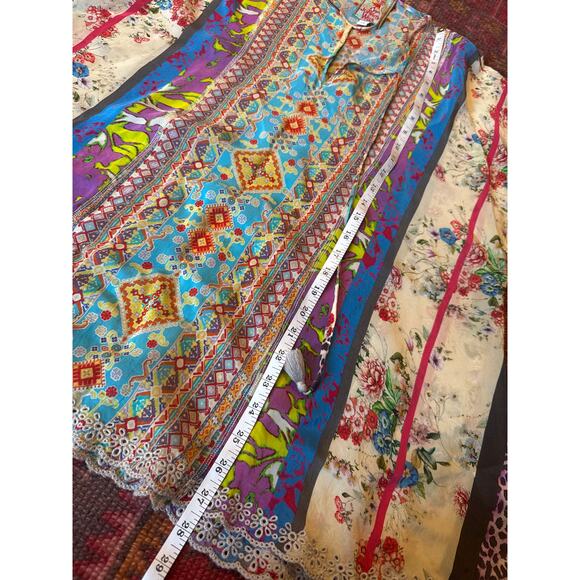 Johnny Was Multicolor Dolman Sleeve Tunic Eyelet Trim, Rayon Small - Picture 9 of 11